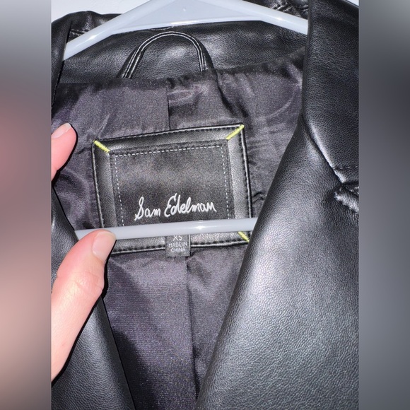LIKE NEW SAM EDELMAN FAUX LEATHER JACKET - Picture 2 of 7